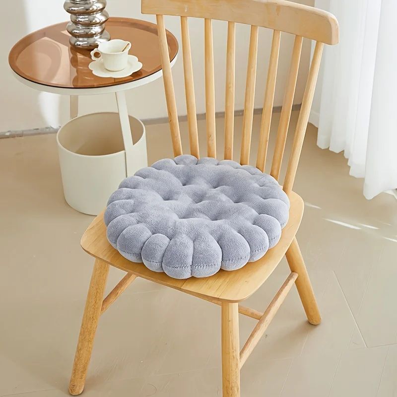 Cozy Biscuit Plush Cushion Chair Pad  Soft CookieStyle Tatami Back Pillow For Decor  Comfort 16
