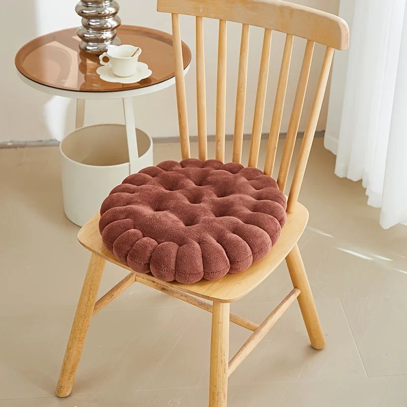 Cozy Biscuit Plush Cushion Chair Pad  Soft CookieStyle Tatami Back Pillow For Decor  Comfort 6