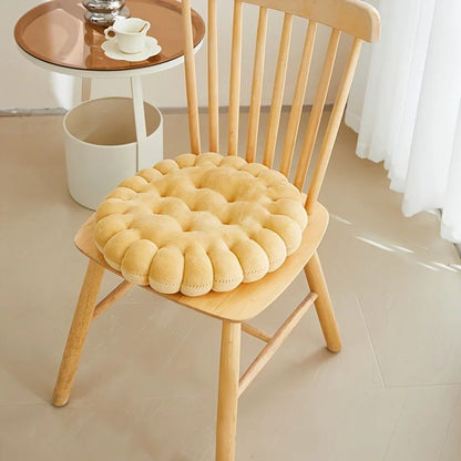 Cozy Biscuit Plush Cushion Chair Pad  Soft CookieStyle Tatami Back Pillow For Decor  Comfort 14
