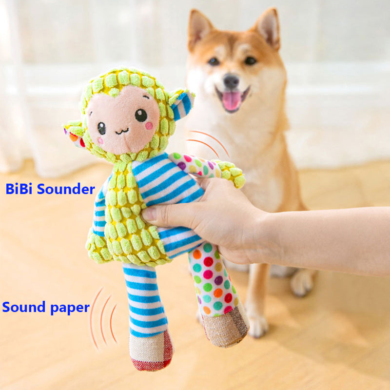 Pet Plush Toy for Dogs and Cats, Bite Resistant Interactive Puzzle, Teeth Cleaning Chew Toy for Pets