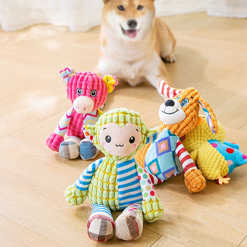 Pet Plush Toy for Dogs and Cats, Bite Resistant Interactive Puzzle, Teeth Cleaning Chew Toy for Pets