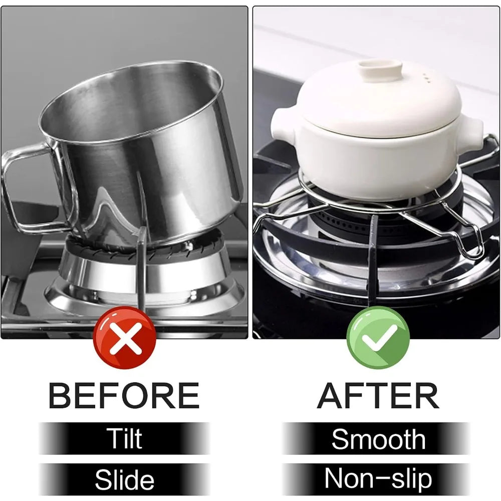 Stainless Steel Gas Stove Support Stand Camping Iron Stove Ring Heat Diffuser Small Pot Stand For K 2