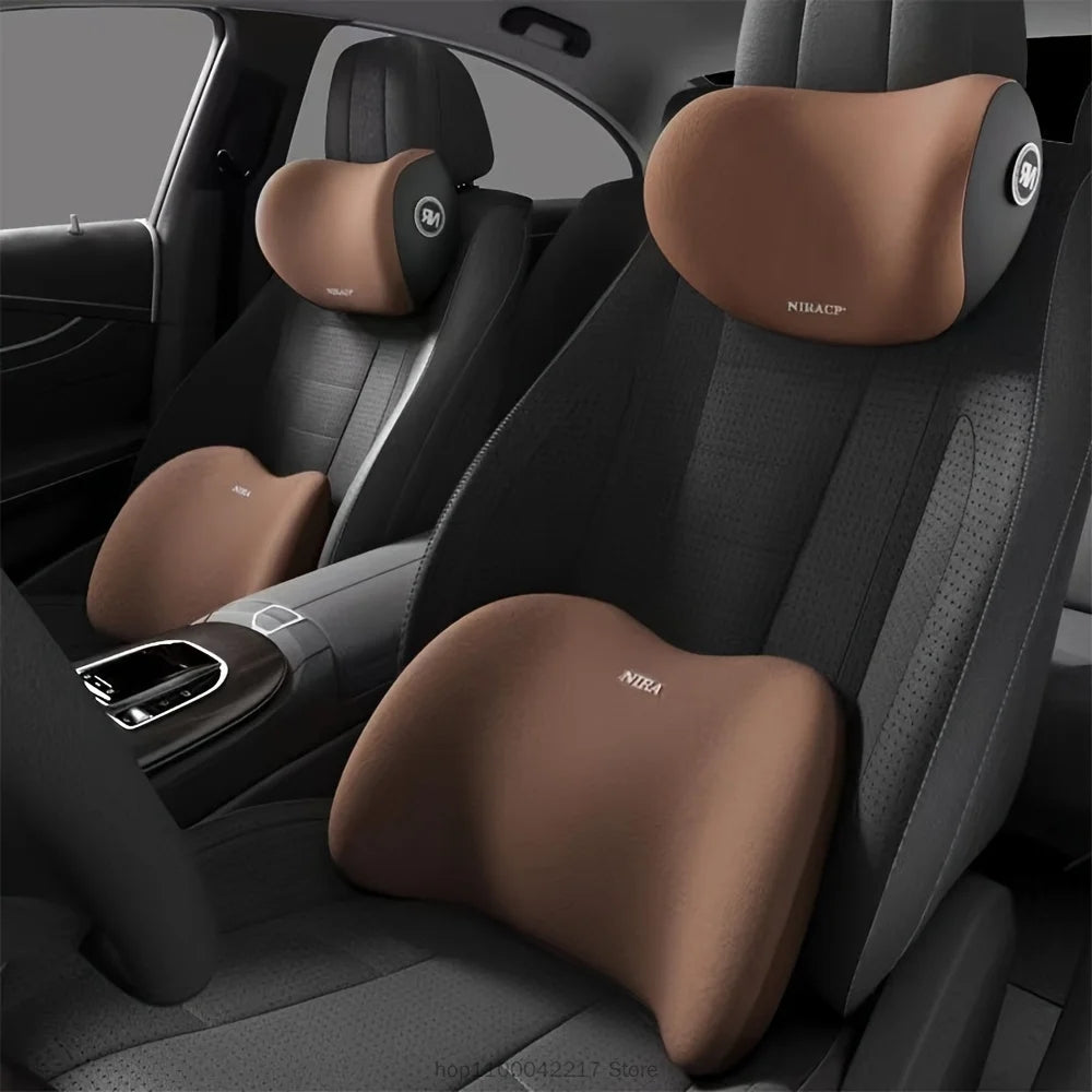 Ergonomic Memory Foam Car Seat Cushion For All Seasons Comfort Lumbar Headrest Set 5