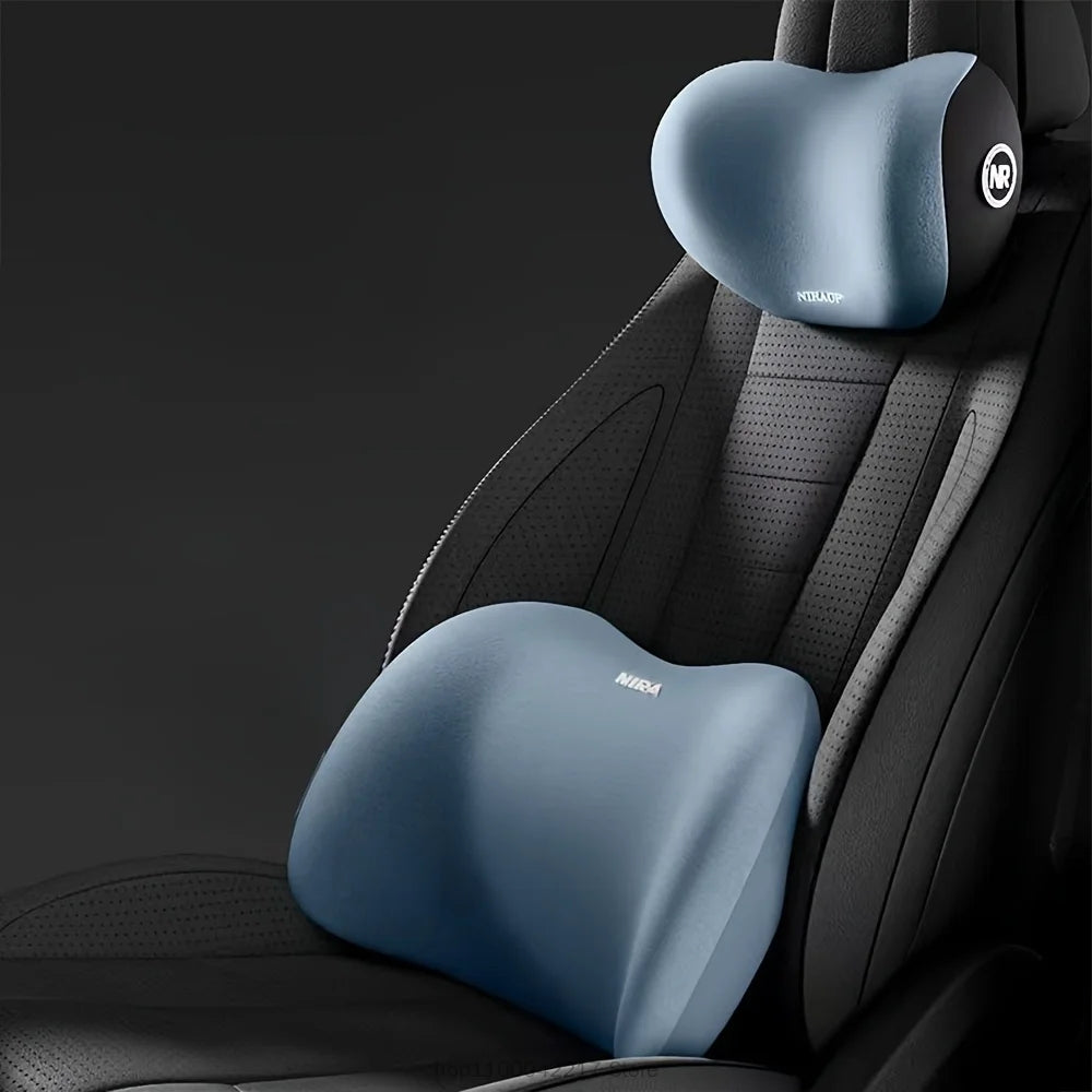 Ergonomic Memory Foam Car Seat Cushion For All Seasons Comfort Lumbar Headrest Set 8