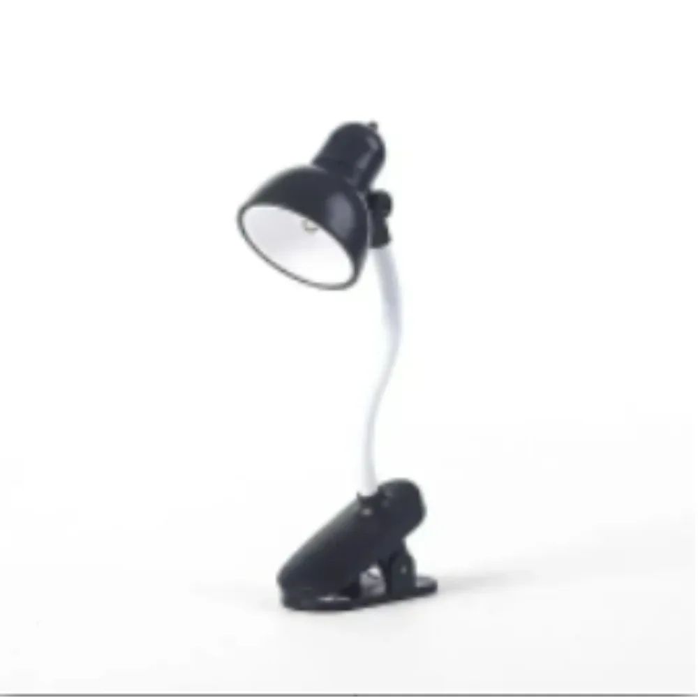 Portable Adjustable Clip Reading Light Battery Powered Mini Table Lamp Yellow 6