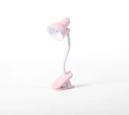 Portable Adjustable Clip Reading Light Battery Powered Mini Table Lamp Yellow 7