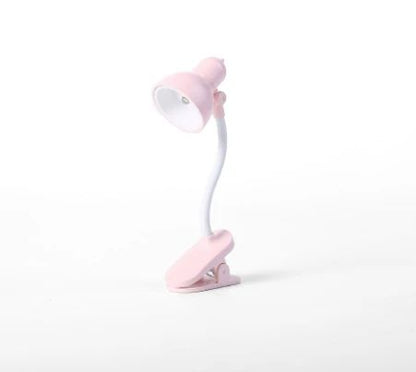 Portable Adjustable Clip Reading Light Battery Powered Mini Table Lamp Yellow 7