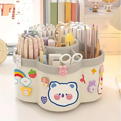 360 Rotating Desk Organizer  Smart Desk Storage Caddy For Effortless Office And Dorm Organization 1