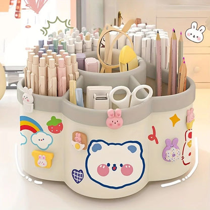 360 Rotating Desk Organizer  Smart Desk Storage Caddy For Effortless Office And Dorm Organization 3