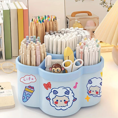 360 Rotating Desk Organizer  Smart Desk Storage Caddy For Effortless Office And Dorm Organization 8