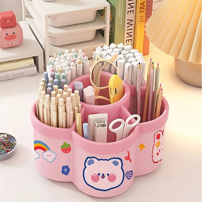 360 Rotating Desk Organizer  Smart Desk Storage Caddy For Effortless Office And Dorm Organization 9