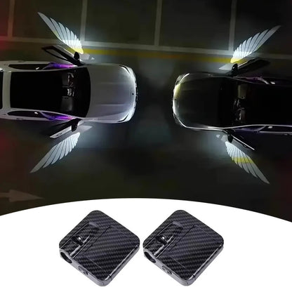 Wireless Battery Powered Car Door Projector, HD Laser Auto Accessory, No Wiring Required for Easy Night Entry