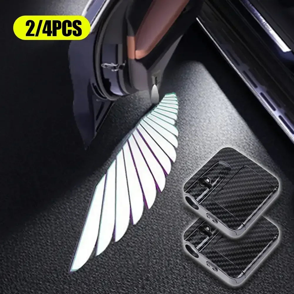 Wireless Battery Powered Car Door Projector HD Laser Auto Accessory No Wiring Required For Easy Nig 2