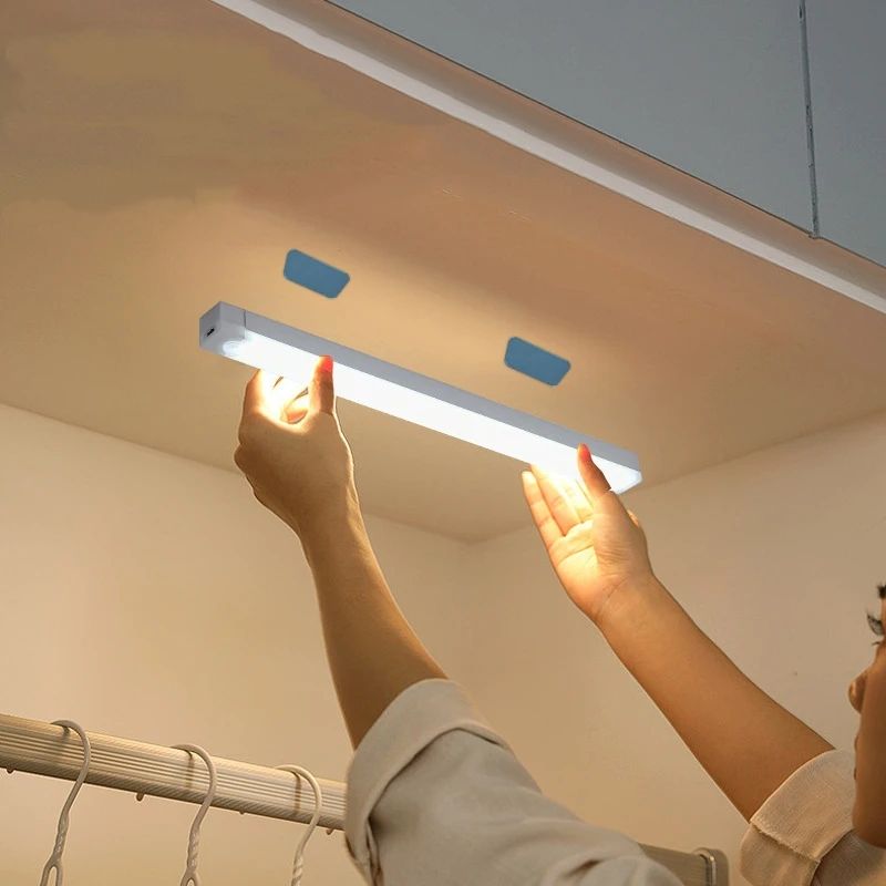 USB Rechargeable Wireless LED Bar Light With Motion Sensor Magnetic Cabinet Night Lamp 1