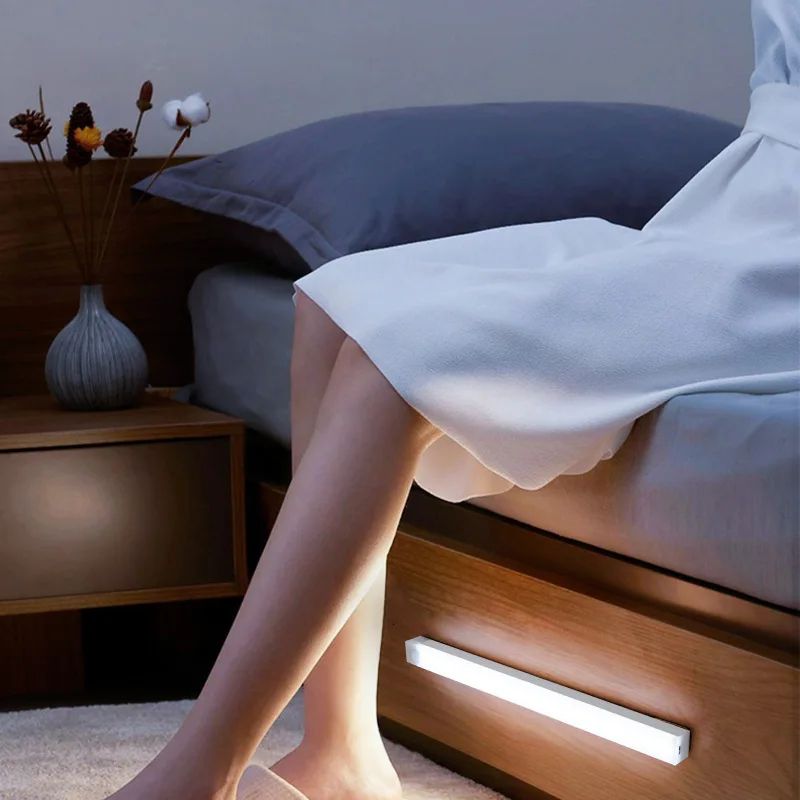 USB Rechargeable Wireless LED Bar Light With Motion Sensor Magnetic Cabinet Night Lamp 5