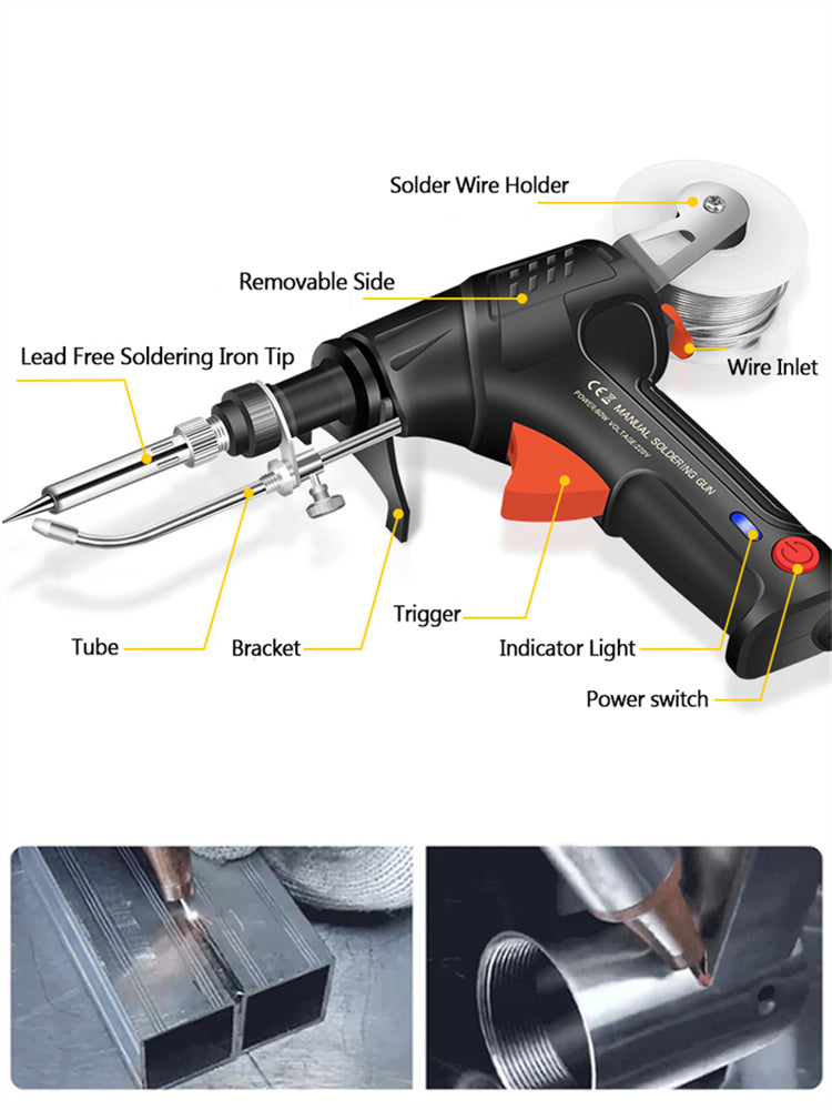 Internally Heated Welding Tools Soldering Iron Gun Set 2