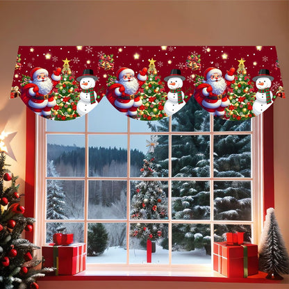 Christmas Fireplace Mantel Scarf Santa, Snowman Tablecloth Christmas, Decorations for Home, Xmas Navidad Gifts New Year