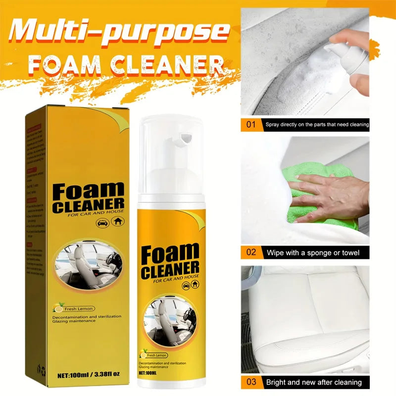 Multi Functional Foam Cleaner Set For Automotive Interior Upholstery Plastic Instrument Panel And S