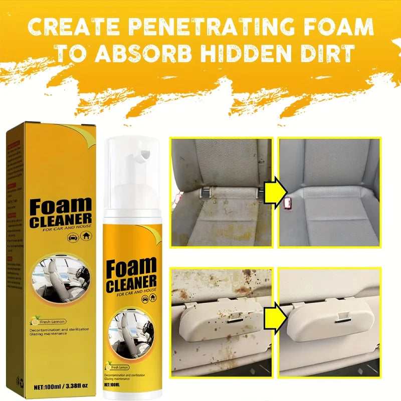 Multi Functional Foam Cleaner Set For Automotive Interior Upholstery Plastic Instrument Panel And S