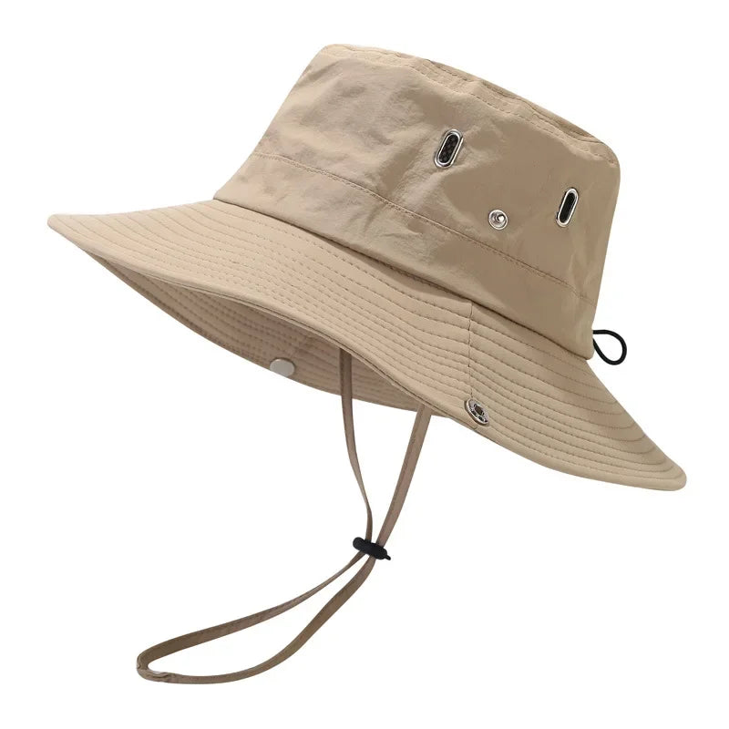 Waterproof Safari Bucket Hat with UV Protection, New Men's Wide Brim Sun Hat for Outdoor Adventures