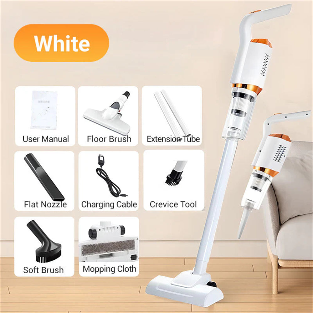 High-Power Rechargeable Cordless Vacuum Cleaner for Household & Car – Dry Wet Dual-Use Portable Sweeper