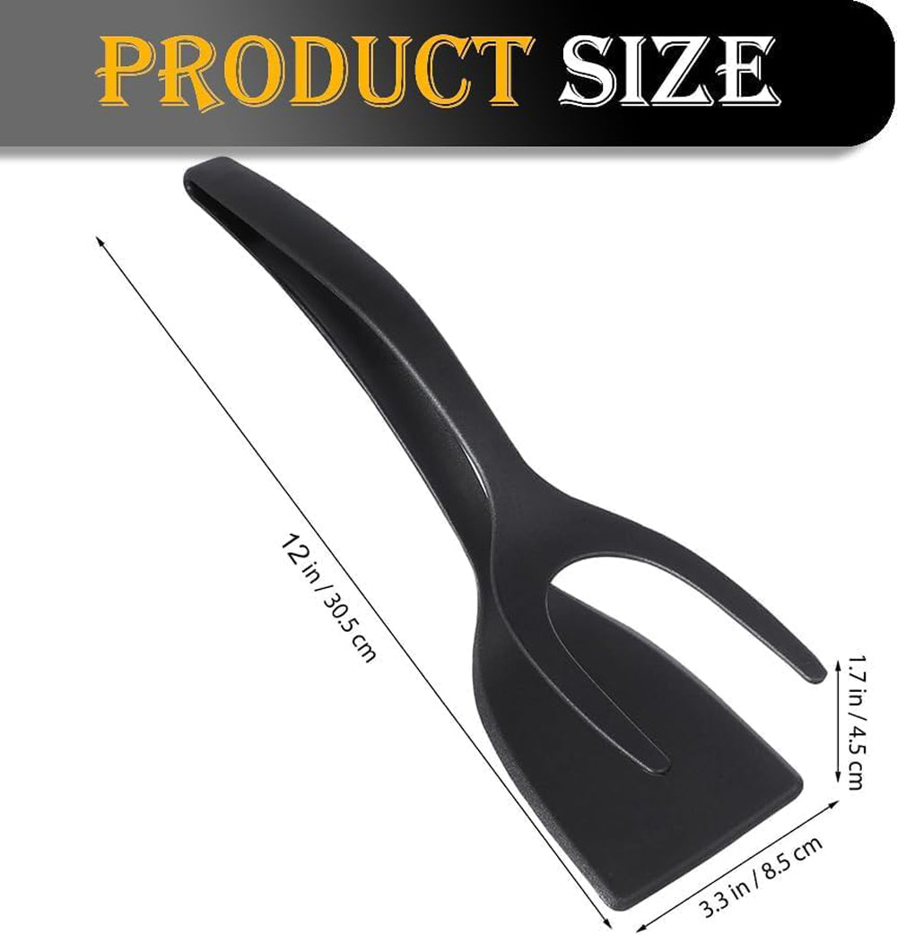 Tongs Egg Flipper Spatula, New Grip Nylon Non Stick Pancake Fish Toast Tool
