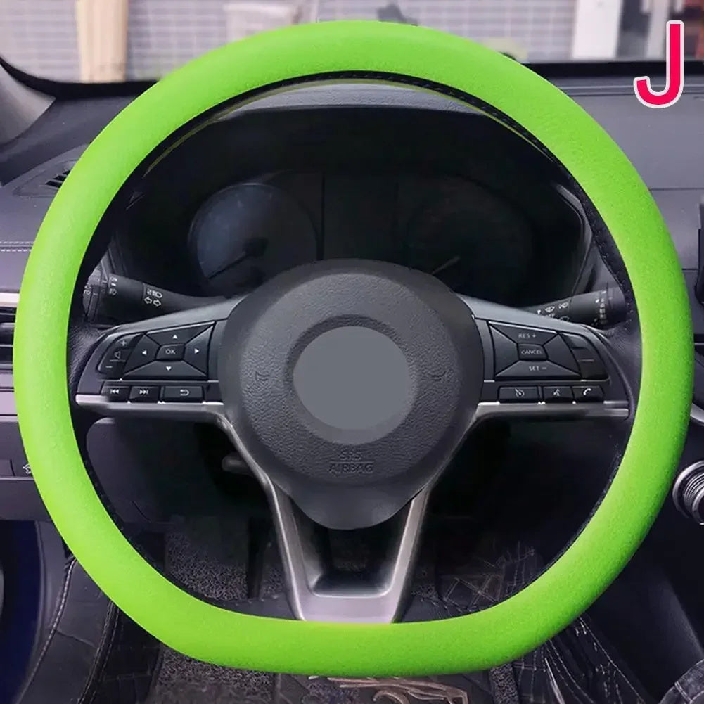 Silicone Steering Wheel Cover Elastic Glove Soft Touch For Car Interior Various Colors Available 15