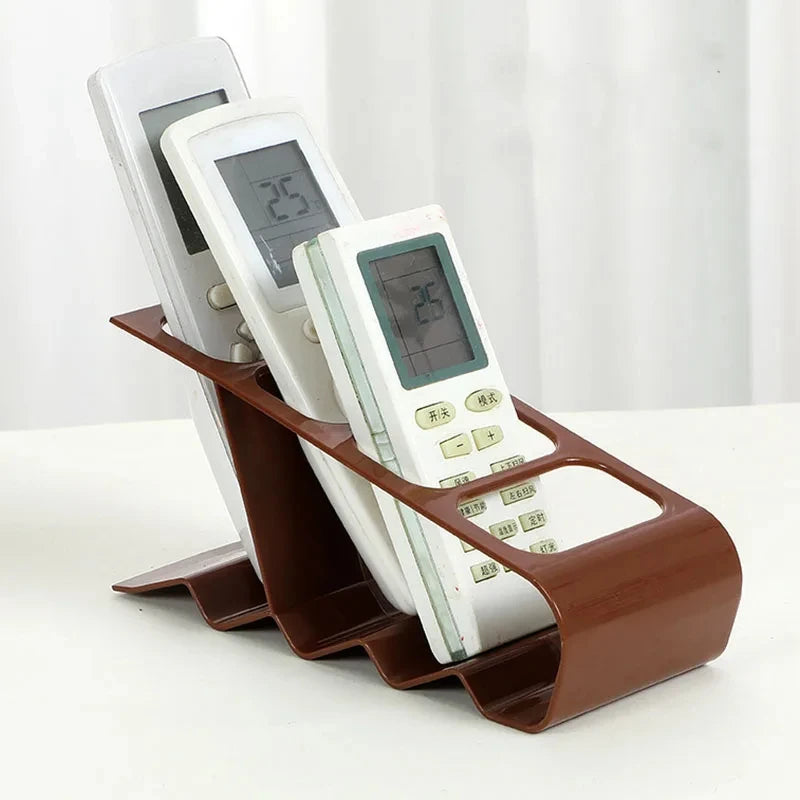 Durable Plastic Remote Control Holder Ergonomic Desk Organizer For TV Space Saving Multipurpose Sto 1