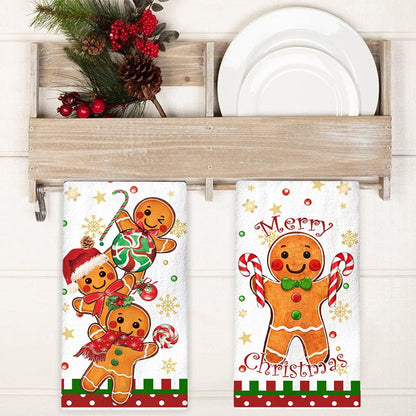 Christmas Kitchen Towels, Merry Christmas Party Decor, Gingerbread Man Dish Towel Navidad, Natal New Year Gift