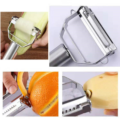 Multi-Function Vegetable Peeler, Stainless Steel Melon Planer, Household Double-Head Peeler for Fruit
