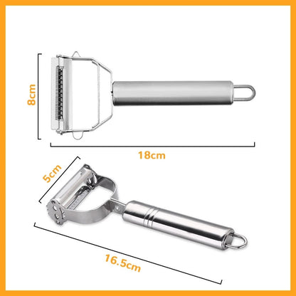 Multi-Function Vegetable Peeler, Stainless Steel Melon Planer, Household Double-Head Peeler for Fruit
