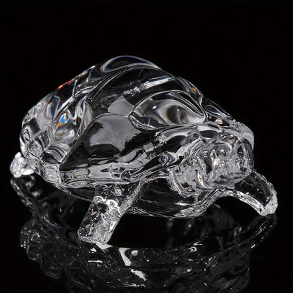 Lucky Crystal Turtle Ornament, Mini Turtle Statue, Home Office Desk Decoration, Home Decor