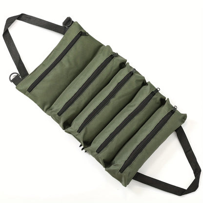 Oxford Fabric Multi-Tool Organizer, Heavy-Duty Roll-Up Tool Bag, All-in-One Garage Storage for Carpenters