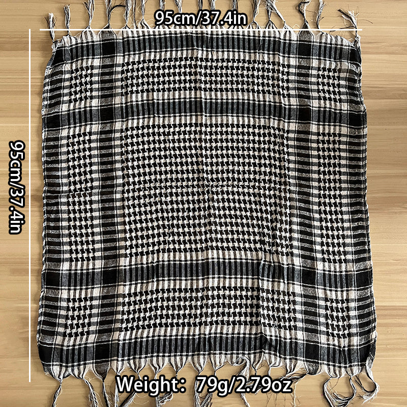 Unisex Tactical Arab Scarf, Lightweight Army Plaid Scarf, Fashion Military Warm Scarf