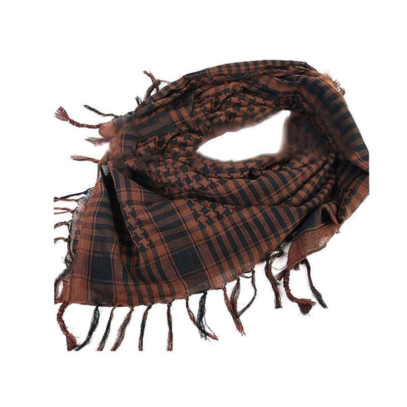 Unisex Tactical Arab Scarf, Lightweight Army Plaid Scarf, Fashion Military Warm Scarf