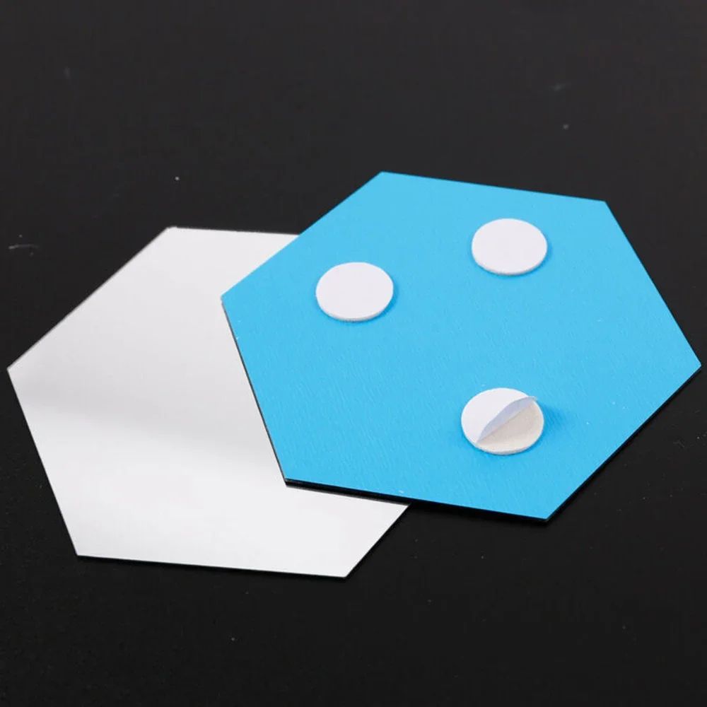 24 Pack Hexagon Acrylic Mirror Stickers SelfAdhesive 3D Wall Mosaic Tiles For Home Decor 6