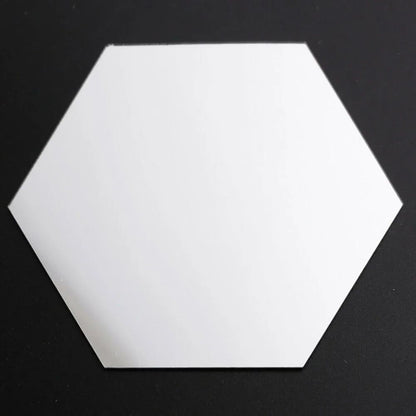24 Pack Hexagon Acrylic Mirror Stickers SelfAdhesive 3D Wall Mosaic Tiles For Home Decor 10