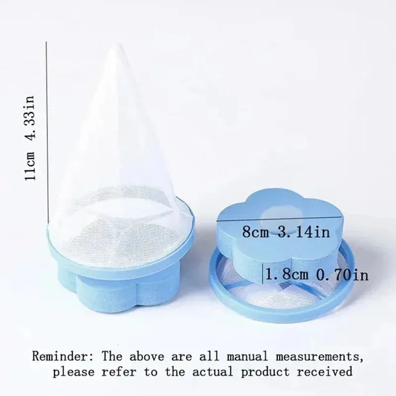 Plum Blossom Laundry Lint Filter Ball Reusable Washing Machine Hair Catcher 3
