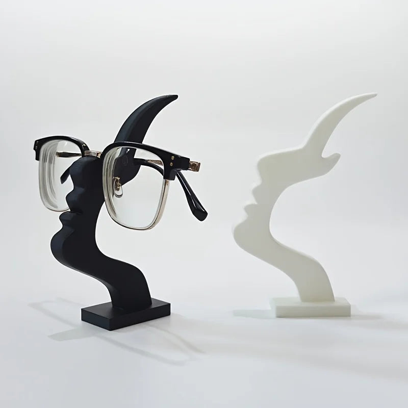 Human Face Eyeglass Holder Stand, Artistic Storage Solution for Desk Nightstand, Practical Minimalist Glasses Organizer
