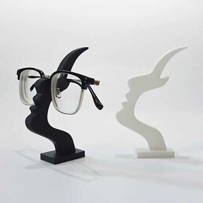 Human Face Eyeglass Holder Stand, Artistic Storage Solution for Desk Nightstand, Practical Minimalist Glasses Organizer
