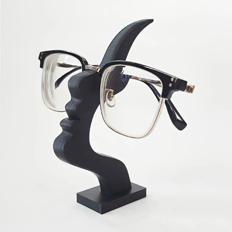 Human Face Eyeglass Holder Stand, Artistic Storage Solution for Desk Nightstand, Practical Minimalist Glasses Organizer