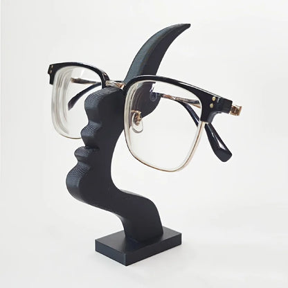 Human Face Eyeglass Holder Stand, Artistic Storage Solution for Desk Nightstand, Practical Minimalist Glasses Organizer