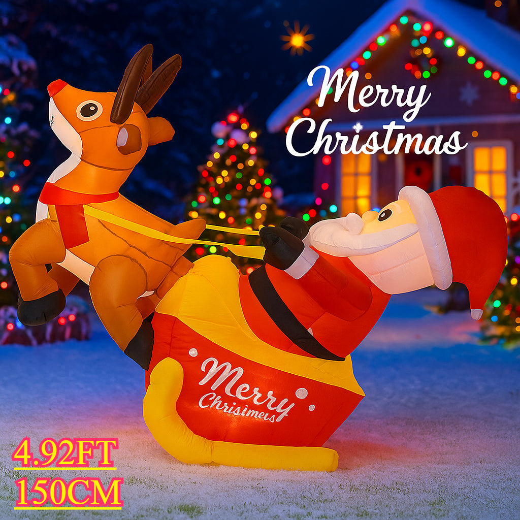 Christmas Home Decoration Ornament Claus Decoration Toy Xmas Inflatable Santa For Outdoor Use Holid 4