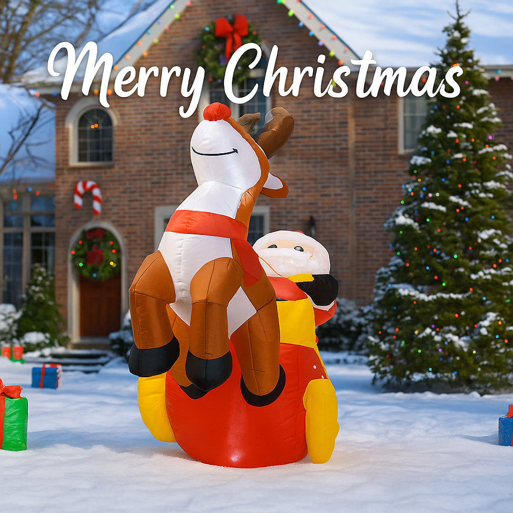 Christmas Home Decoration Ornament Claus Decoration Toy Xmas Inflatable Santa For Outdoor Use Holid 3
