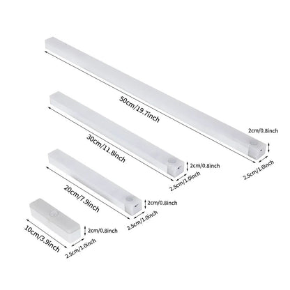 USB Rechargeable Magnetic Motion Sensor Night Light Dimmable LED Cabinet Lamp 7
