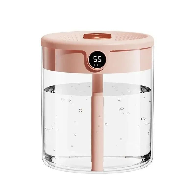 Dual Spray USB Humidifier 2L Large Capacity Quiet Bedroom LED Display Diffuser 5