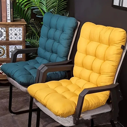 Vintage Plush Quilted Ergonomic Seat Cushion  Teal  Yellow Comfort Pad For Chairs 1