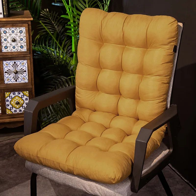 Vintage Plush Quilted Ergonomic Seat Cushion  Teal  Yellow Comfort Pad For Chairs 6