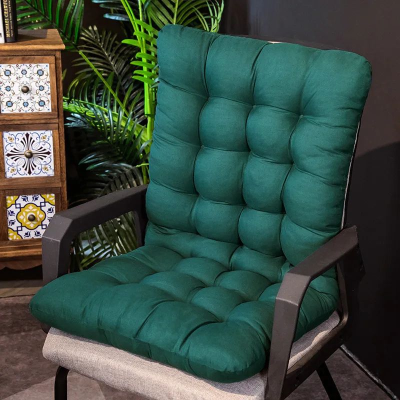 Vintage Plush Quilted Ergonomic Seat Cushion  Teal  Yellow Comfort Pad For Chairs 8