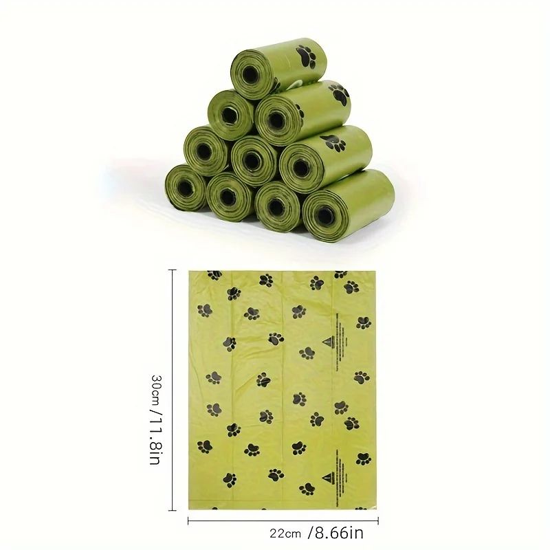 Bulk PawPrint Leak Proof Dog Poop Bags  540 Pack Pet Waste Bag Refill Rolls 3